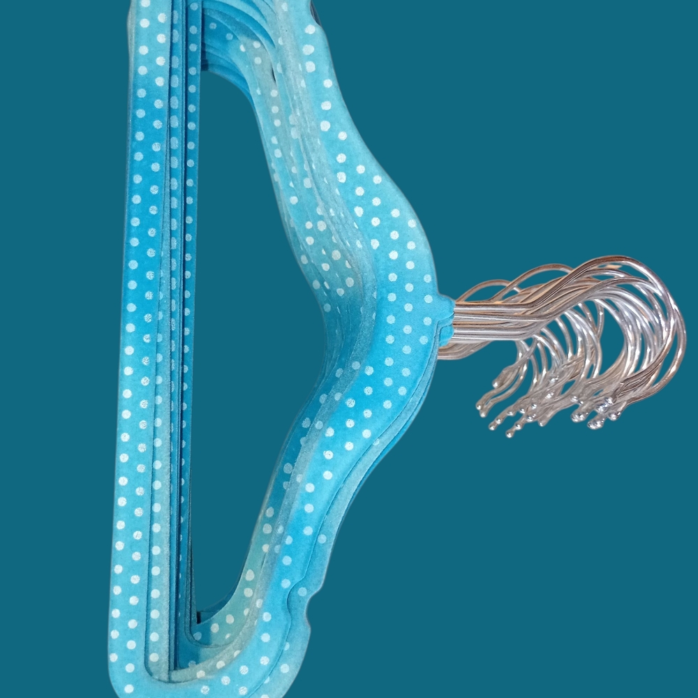 Polka Dot Blue Hangers Set